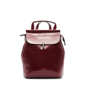 Bolvaint Édith Backpack Burgundy Leather Convertible Purse/Backpack